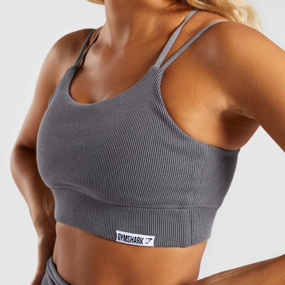 Gymshark Slounge Bralette Charcoal Marl Small